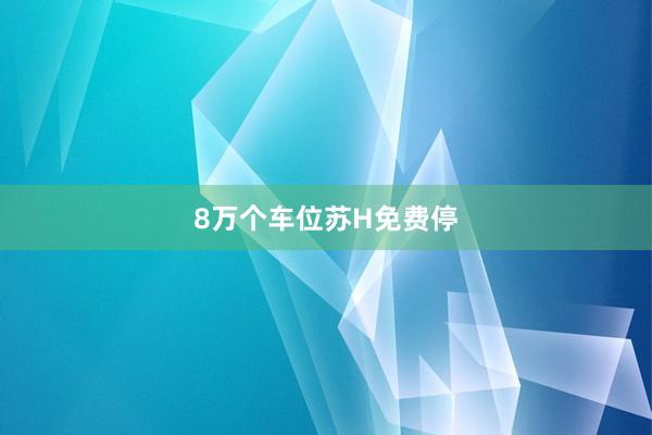 8万个车位苏H免费停