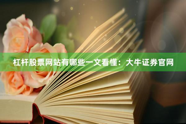杠杆股票网站有哪些一文看懂：大牛证券官网